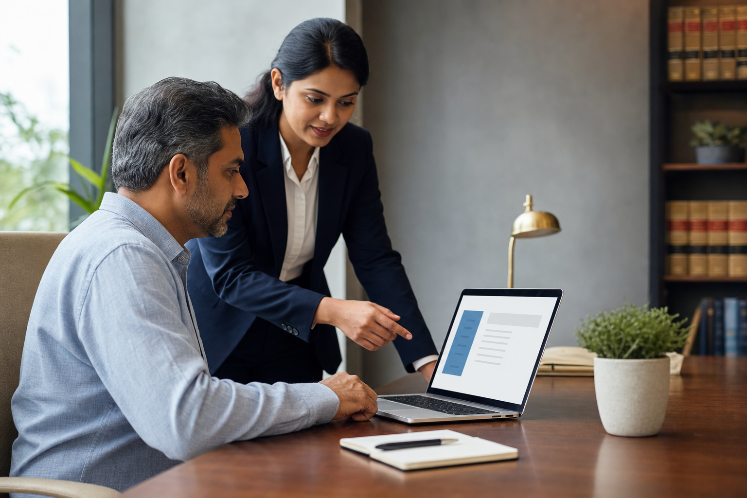 Secure client follow-up and matter completion assistance